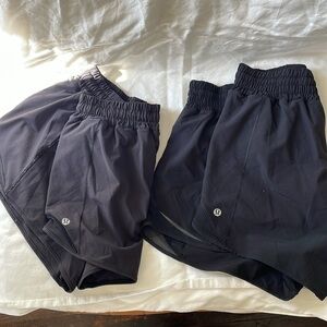 Lululemon Size 8 Tall Black Athletic Shorts BUNDLE OF 2